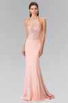 Long Formal Halter Neck Prom Dress - The Dress Outlet Elizabeth K