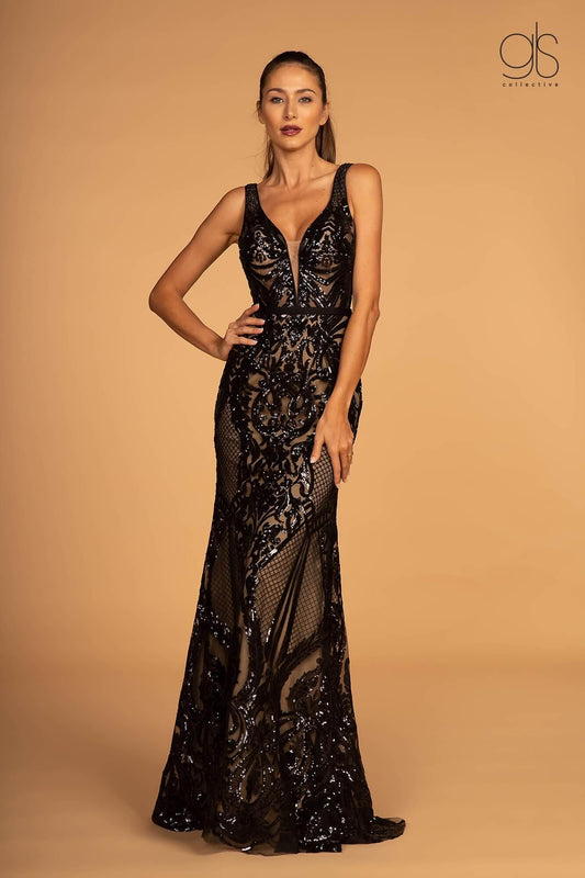 Long Formal Lace Evening Party Dress - The Dress Outlet Elizabeth K