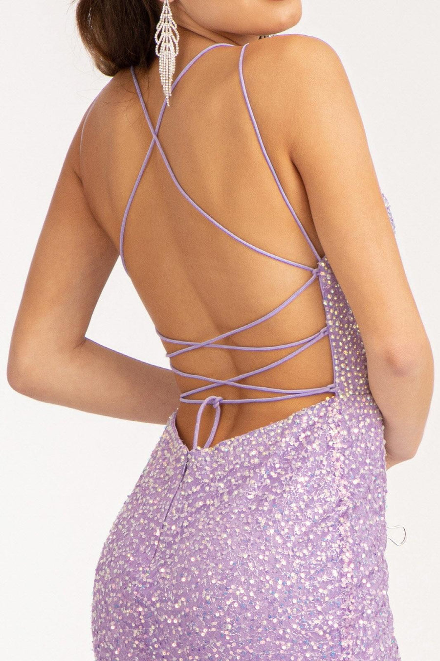 Long Formal Mesh Mermaid Prom Dress - The Dress Outlet