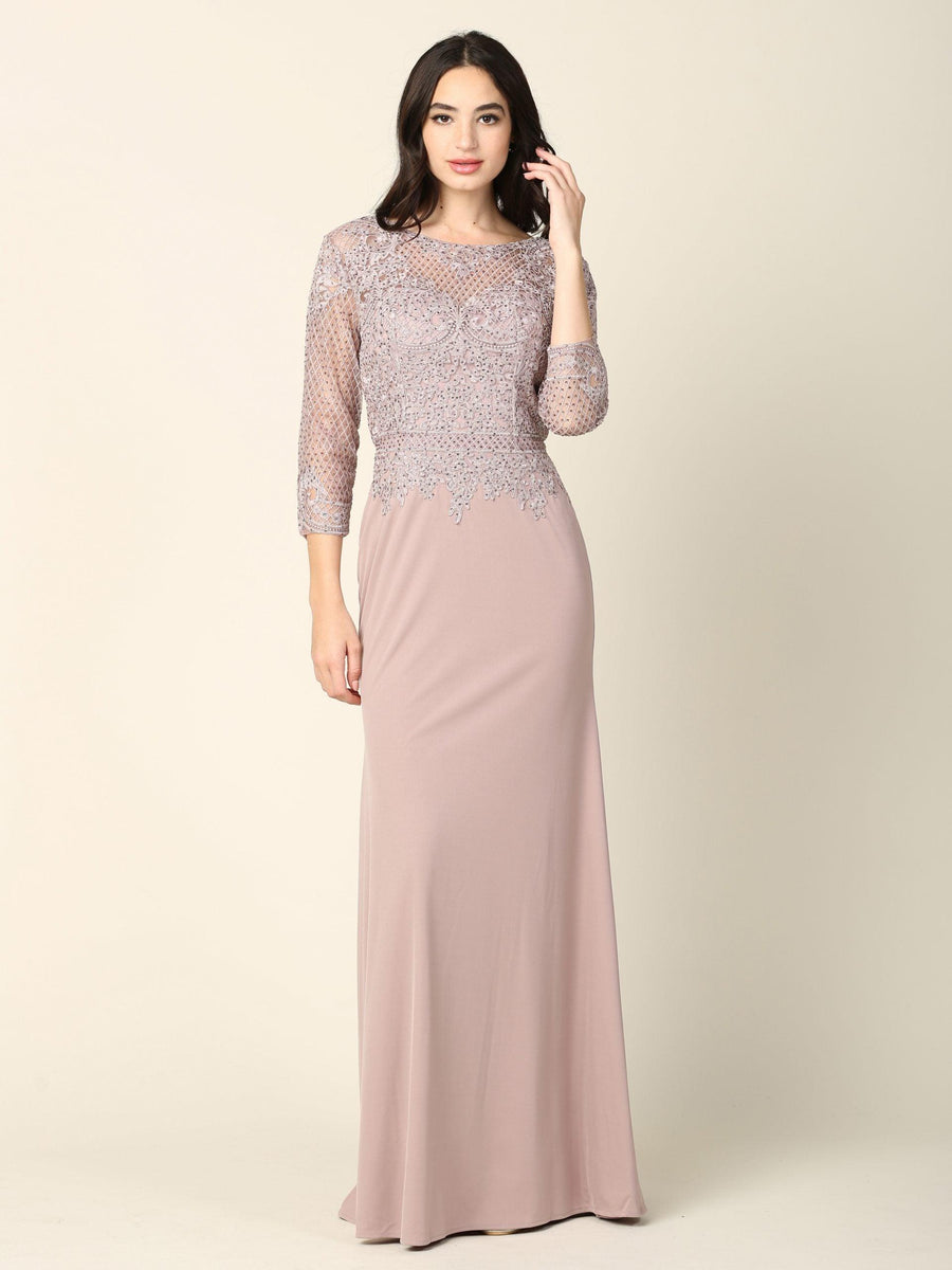 Long Formal Mother of the Bride Dress - The Dress Outlet
