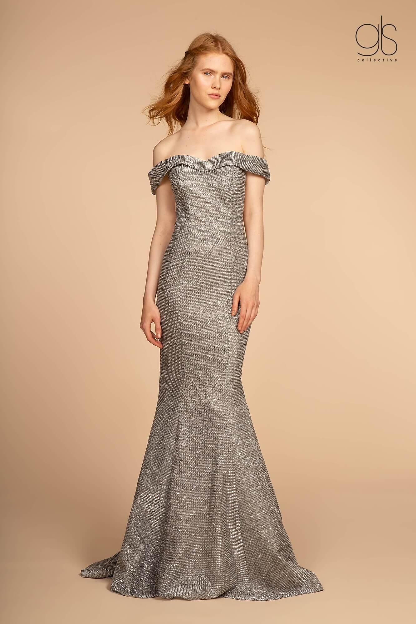 Long Formal Off Shoulder Prom Dress - The Dress Outlet Elizabeth K