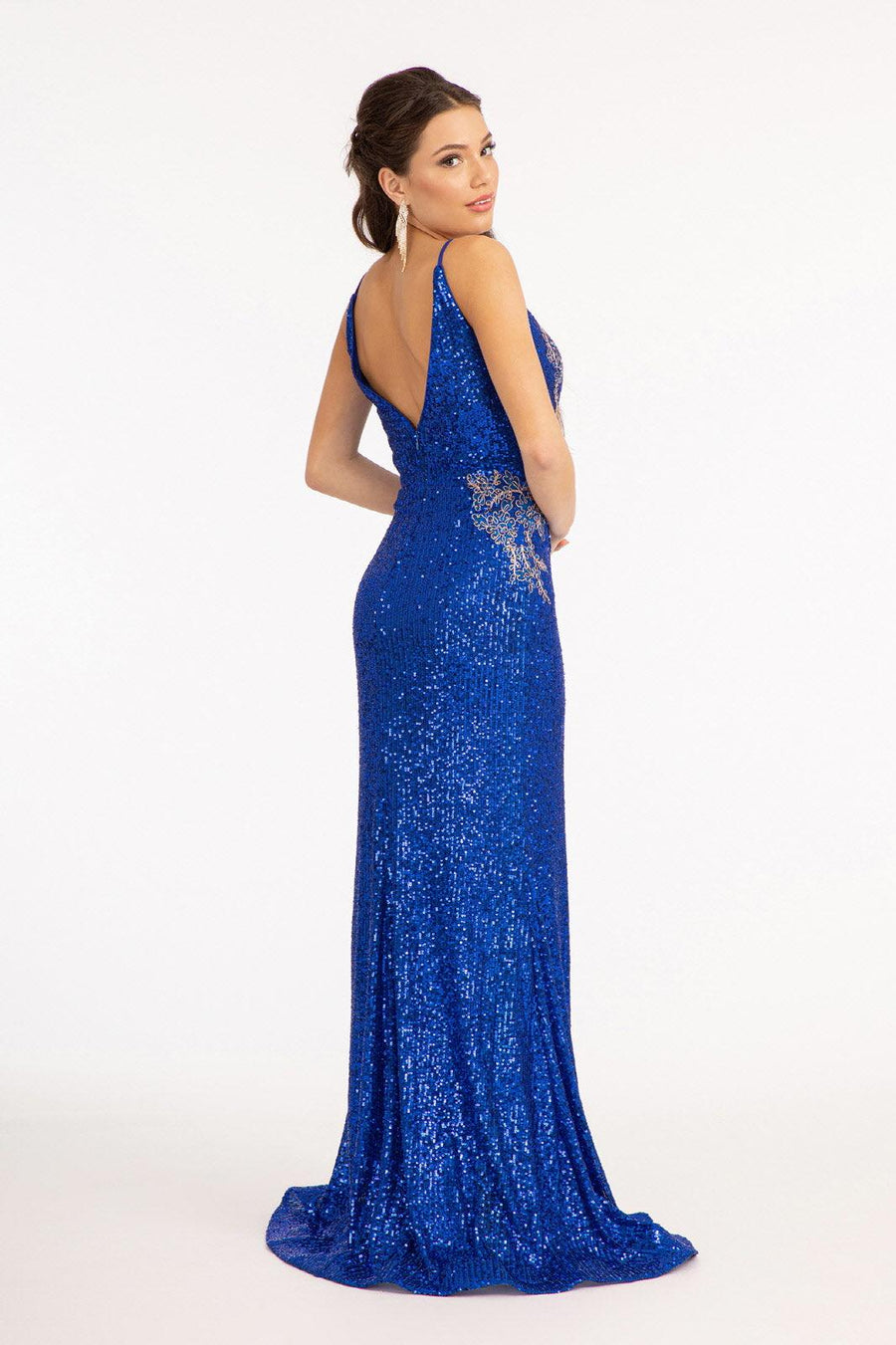Long Formal Sequined Mermaid Prom Dress - The Dress Outlet