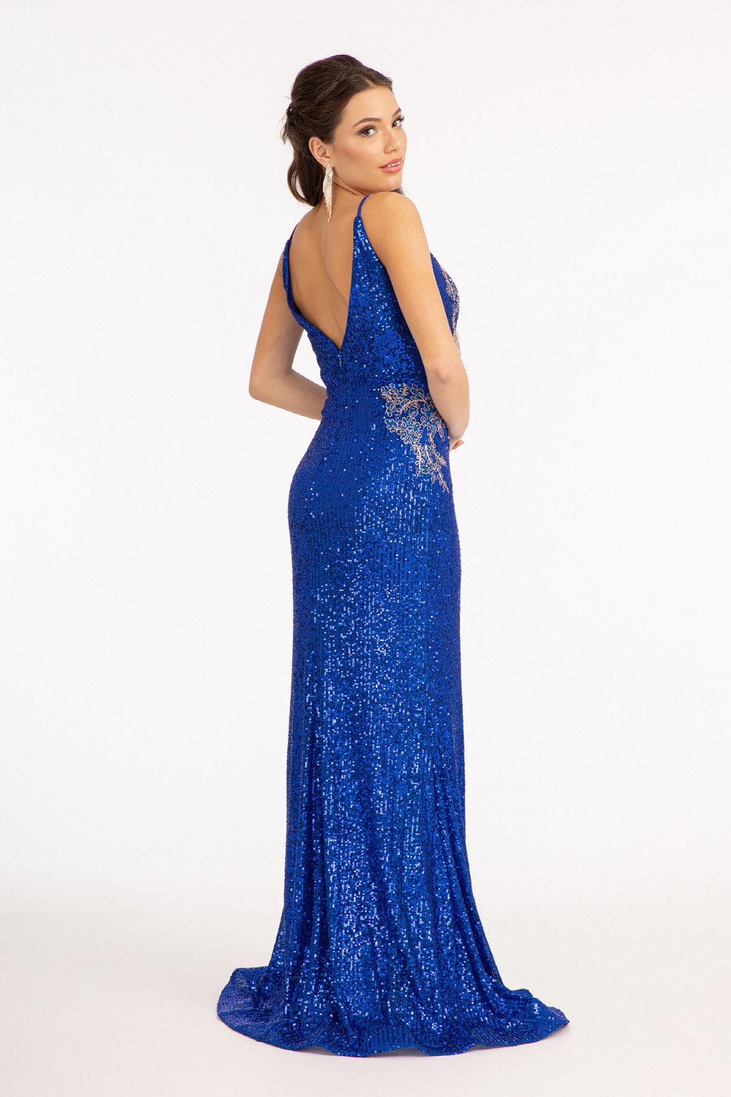 Long Formal Sequined Mermaid Prom Dress - The Dress Outlet