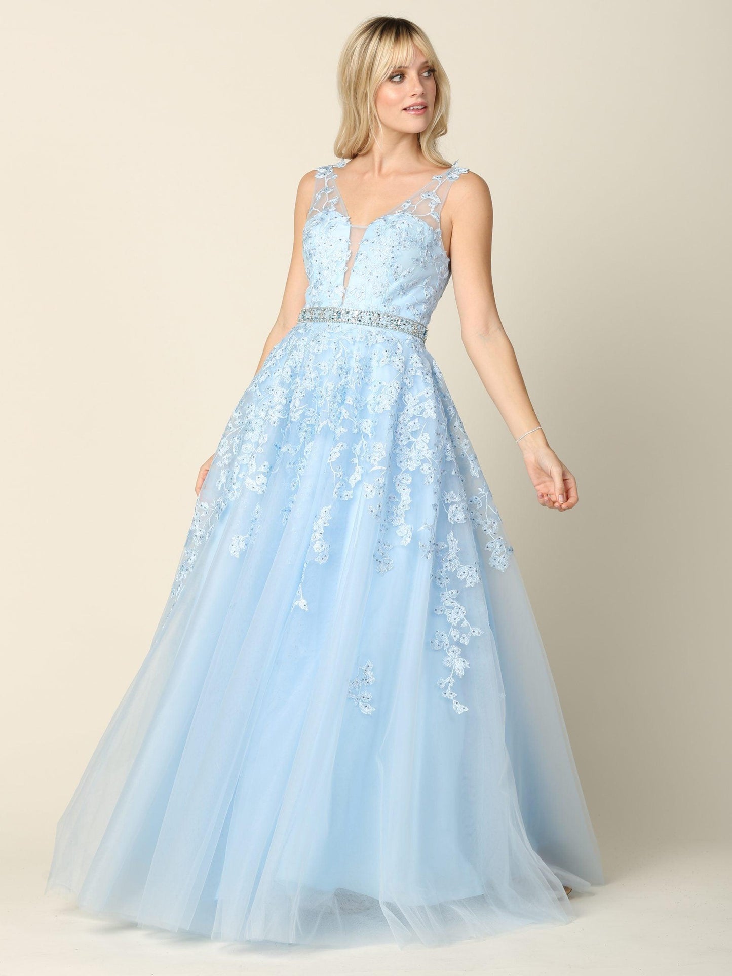 Long Formal Sleeveless Prom Ball Gown Sale - The Dress Outlet