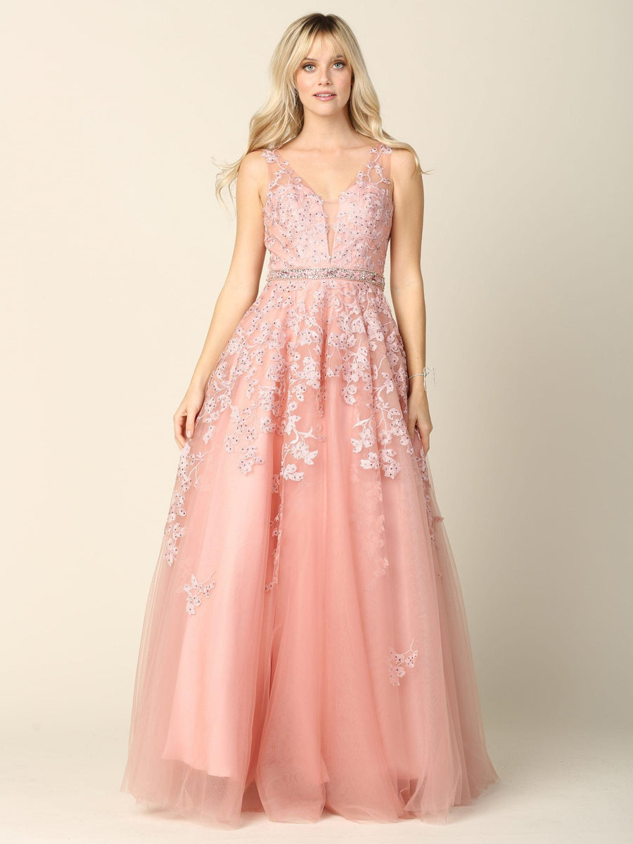 Long Formal Sleeveless Prom Ball Gown - The Dress Outlet