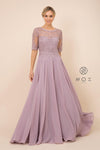 Long Gown With Embellished Bodice Formal Dress - The Dress Outlet Nox Anabel