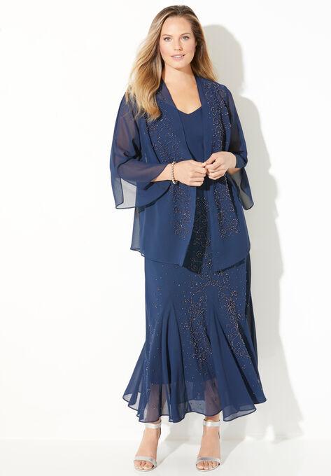 Long Mother of the Bride Dress dress only 22W - The Dress Outlet