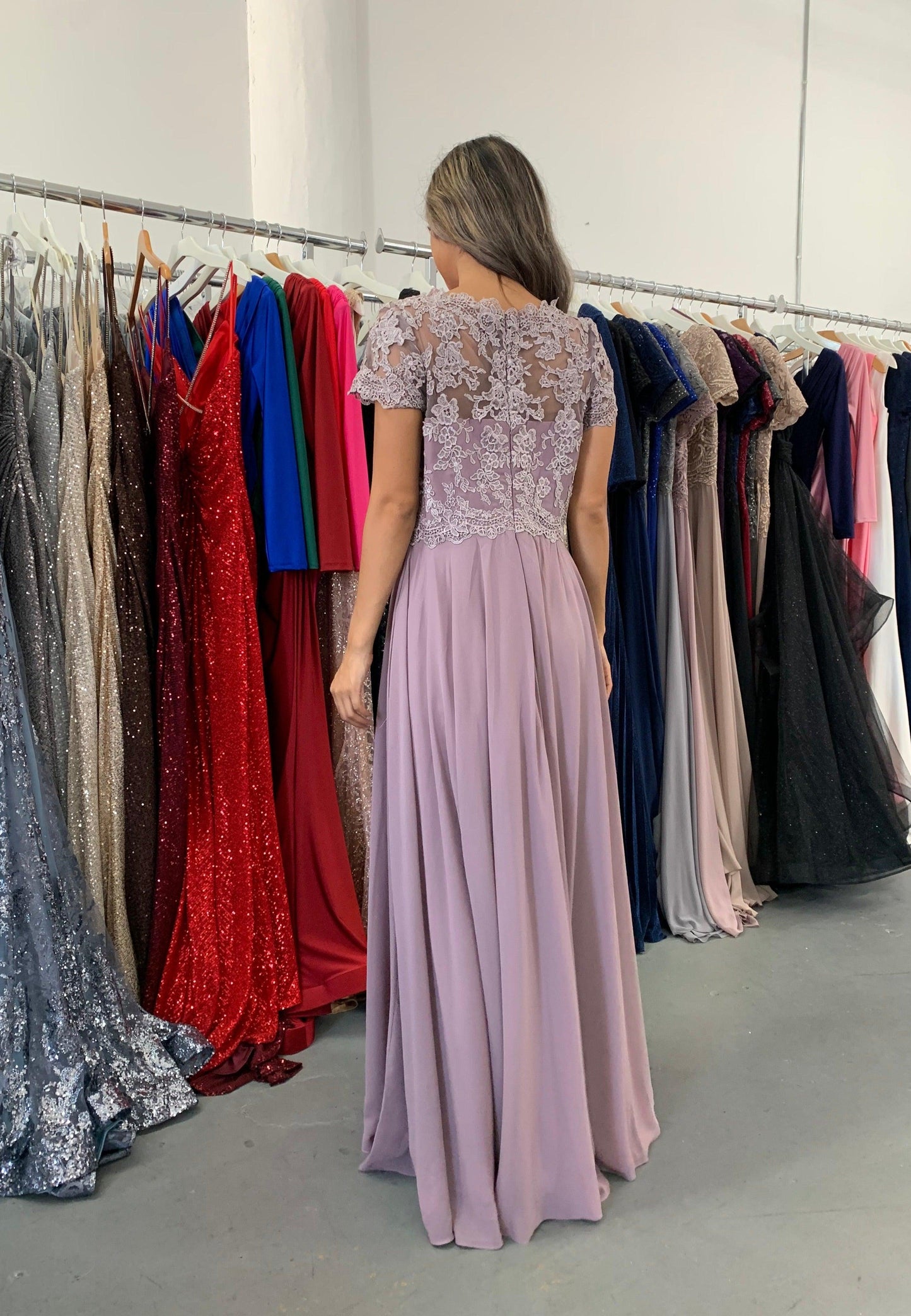 Long Mother of the Bride Dress Size 8 - The Dress Outlet