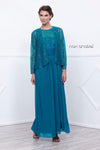 Long Mother of the Bride Formal Dress with Jacket - The Dress Outlet Nox Anabel