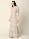 Long Mother of the Bride Lace Formal Dress - The Dress Outlet