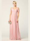 Long Off Shoulder Bridesmaids Dress - The Dress Outlet