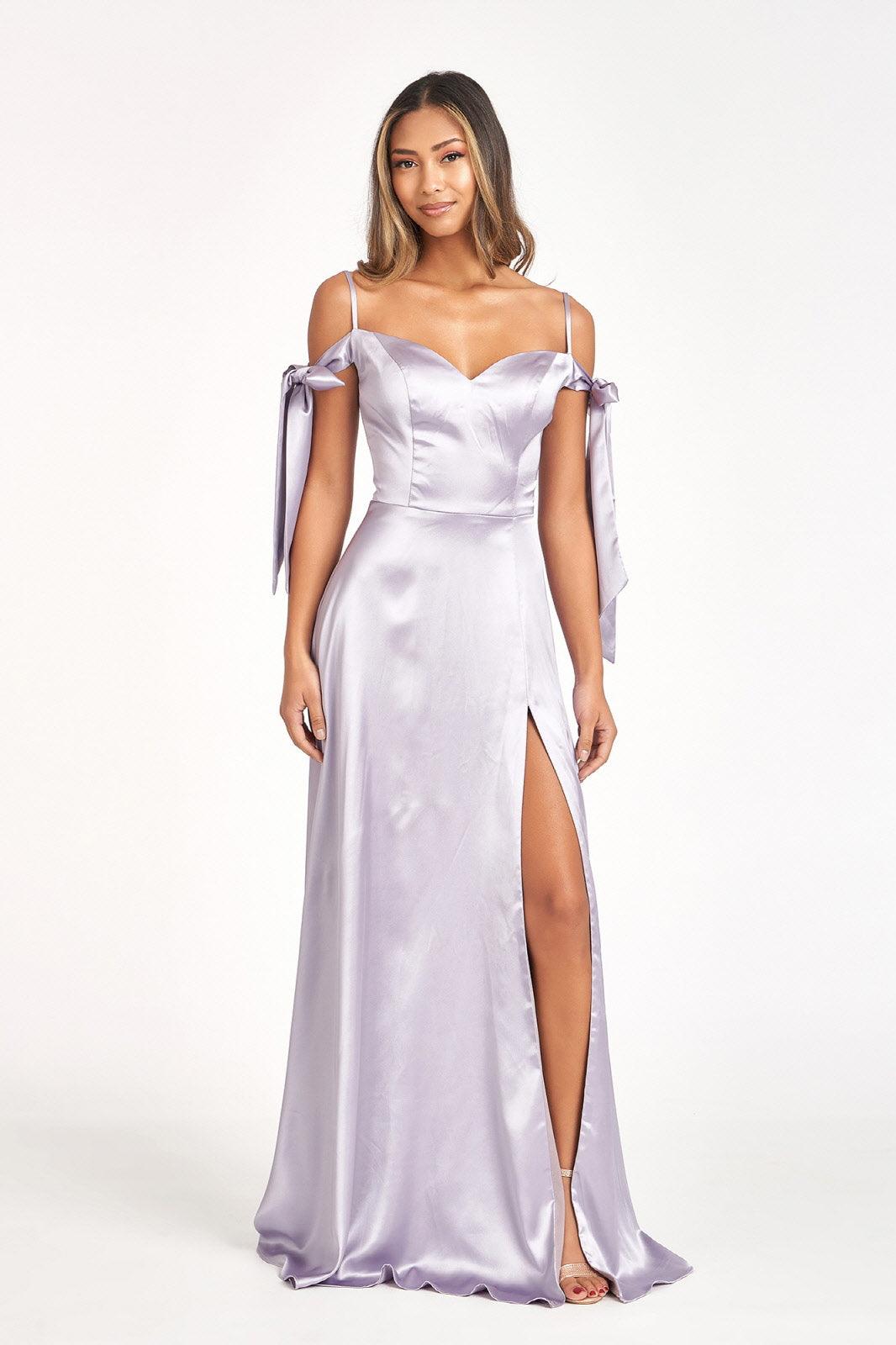 Long Off Shoulder Formal Bridesmaid Dress - The Dress Outlet
