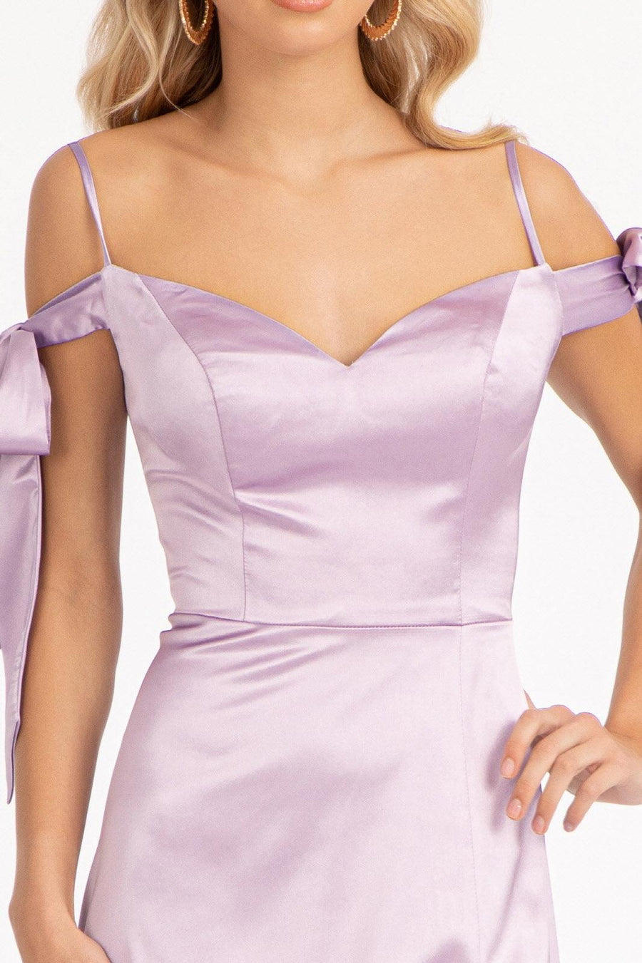 Long Off Shoulder Formal Bridesmaid Dress - The Dress Outlet