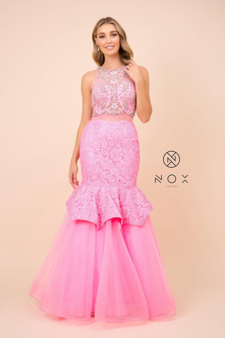 Long Prom Formal Dress Mermaid Evening Gown - The Dress Outlet Nox Anabel