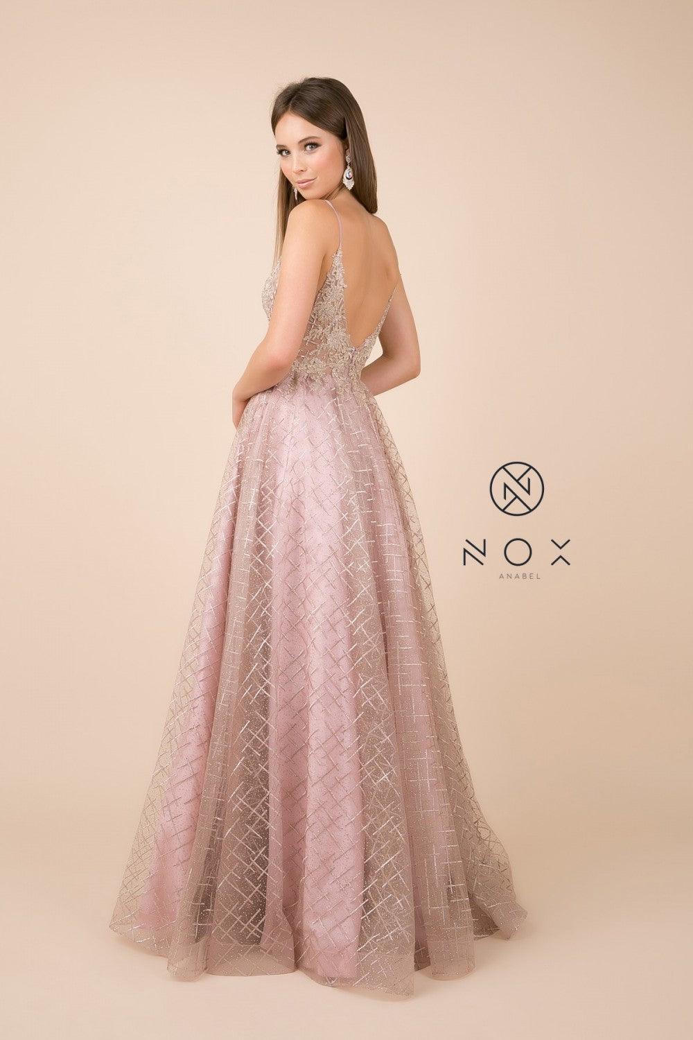 Long Prom Sleeveless Dress Evening Gown - The Dress Outlet Nox Anabel