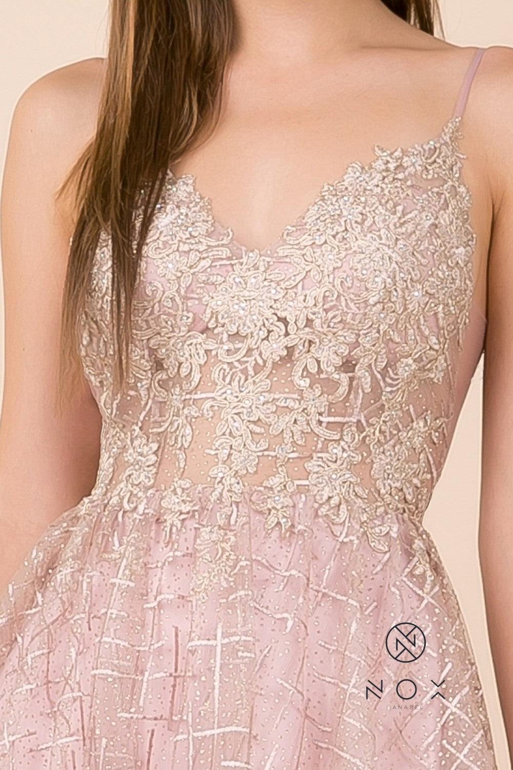 Long Prom Sleeveless Dress Evening Gown - The Dress Outlet Nox Anabel