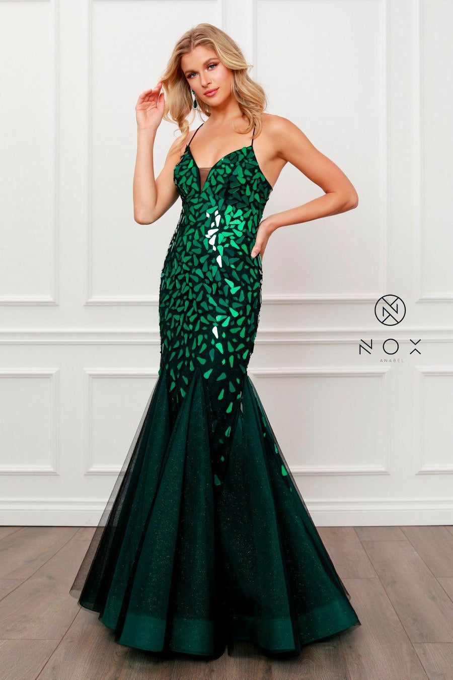 Long Sexy Ball Gown Mermaid Dress - The Dress Outlet