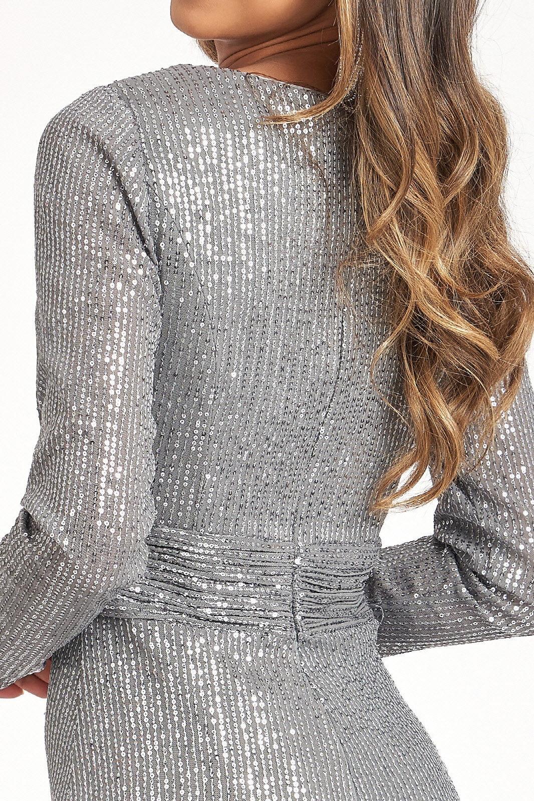 Long Sleeve Formal Mermaid Evening Dress - The Dress Outlet