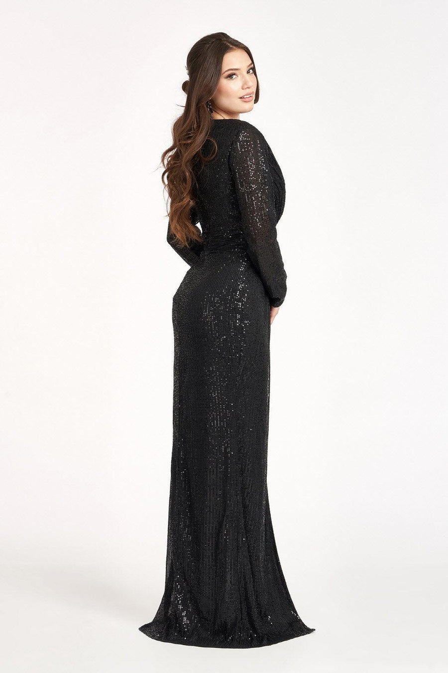 Long Sleeve Formal Mermaid Evening Dress - The Dress Outlet
