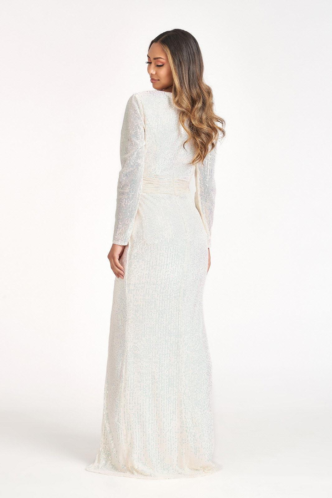 Long Sleeve Formal Mermaid Evening Dress - The Dress Outlet