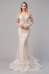 Long Sleeve Lace Bridal Wedding Gown Sale - The Dress Outlet