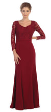 Long Sleeve Mother of the Bride Formal Dress - The Dress Outlet Eva Fashion