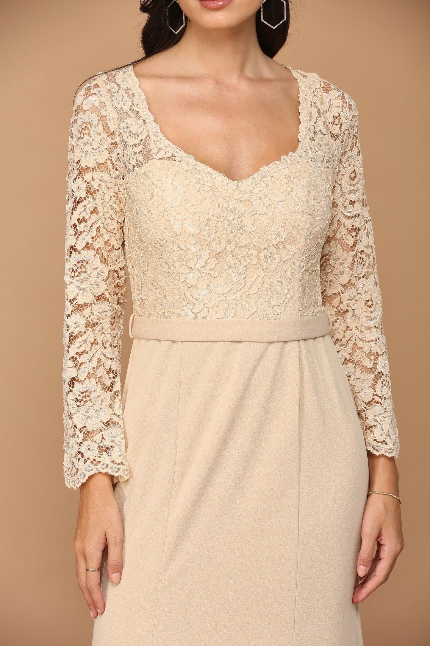 Long Sleeve Mother of the Bride Formal Dress