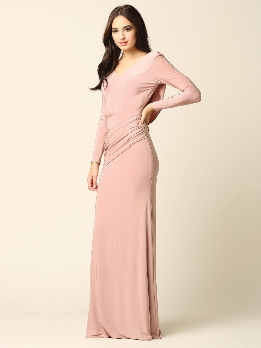 Long Sleeve Mother of the Bride Formal Dress - The Dress Outlet
