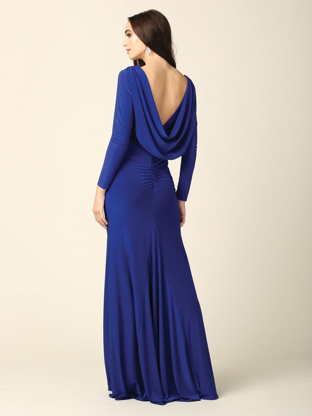 Long Sleeve Mother of the Bride Formal Dress - The Dress Outlet