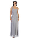 Long Sleeveless Bridesmaid Chiffon Dress - The Dress Outlet