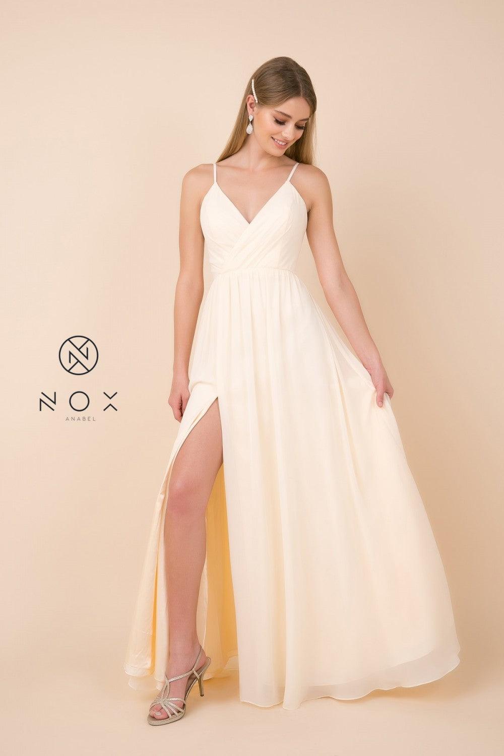 Long Sleeveless Formal Dress Bridesmaid Lightgold