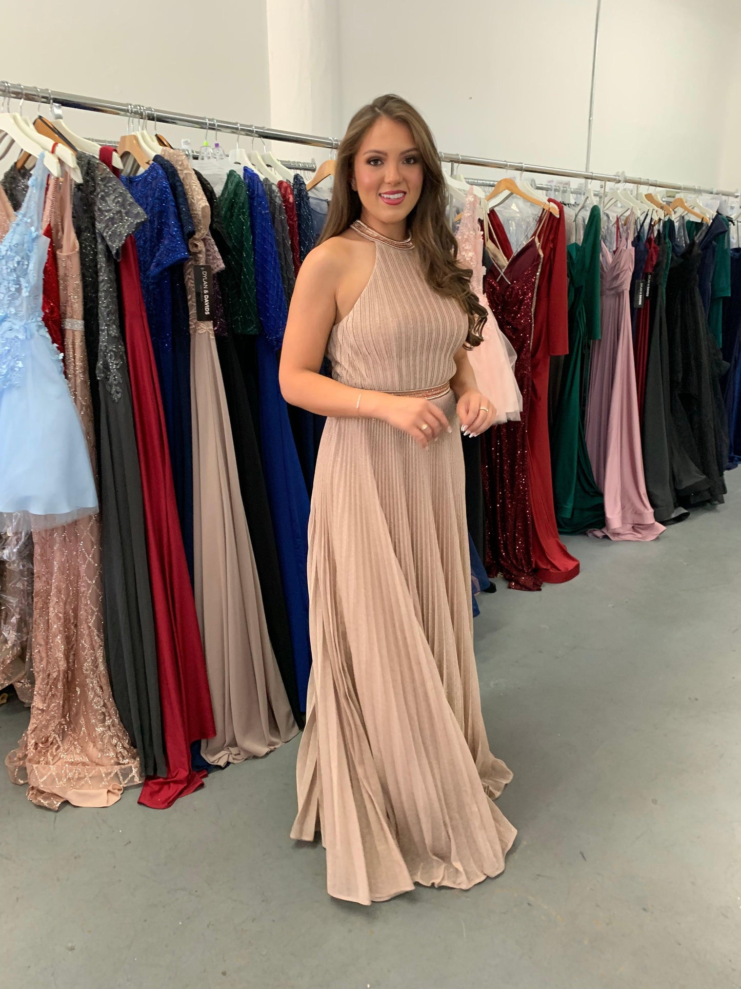 Long Sleeveless Formal Dress Sample Size - The Dress Outlet