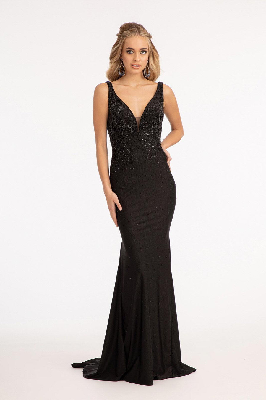 Long Sleeveless Formal Mermaid Fit Prom Dress - The Dress Outlet