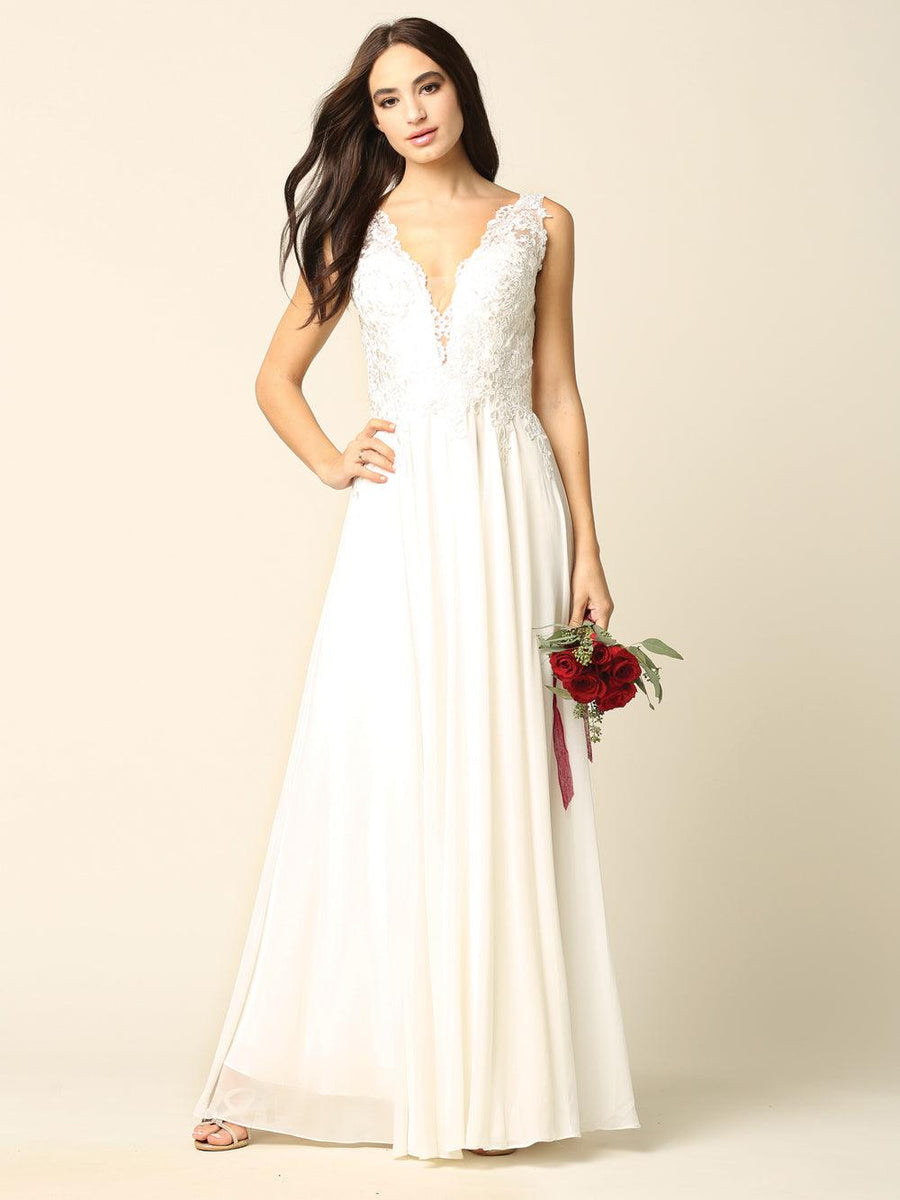 Long Sleeveless Formal Mother of the Bride Dress - The Dress Outlet