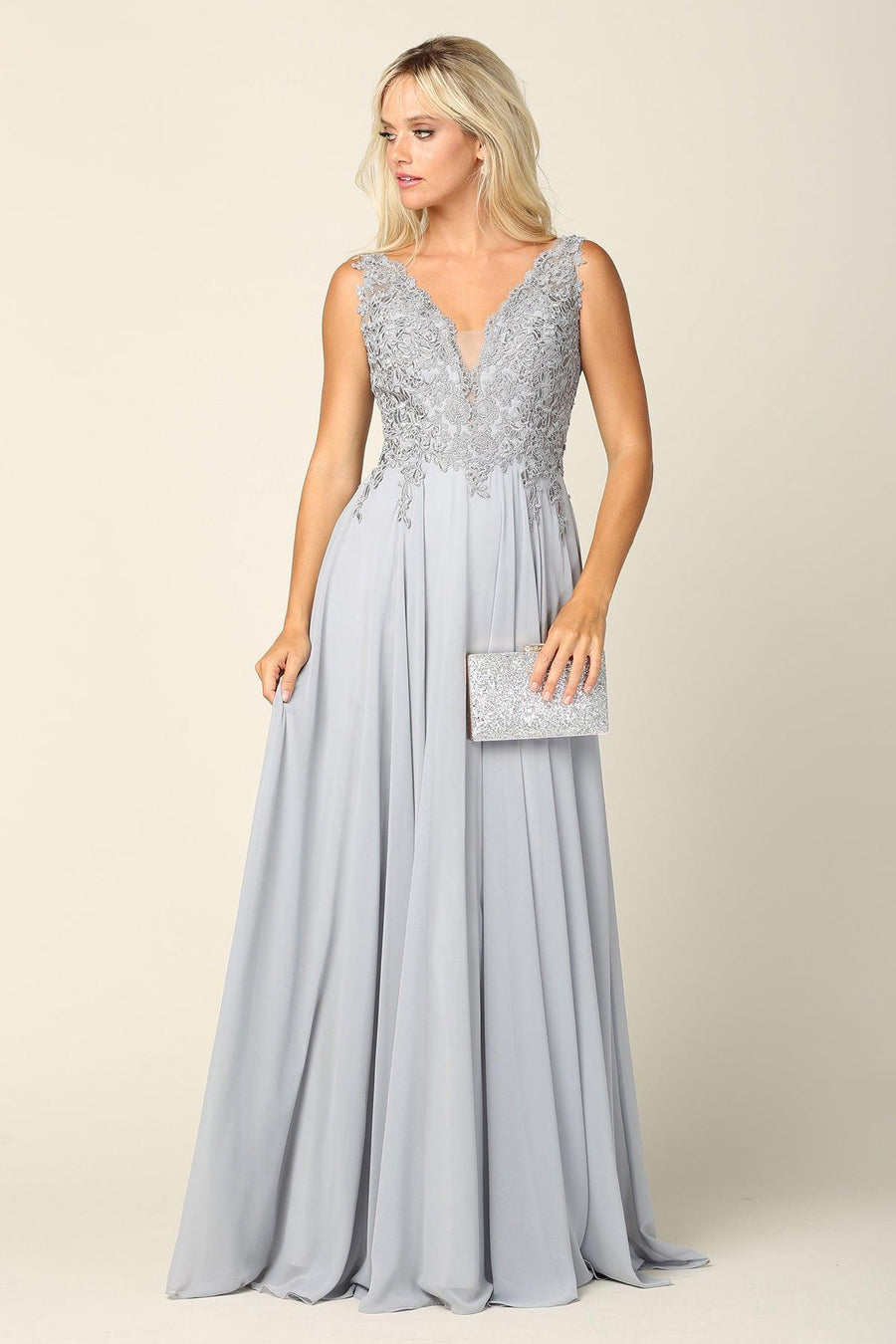 Long Sleeveless Formal Mother of the Bride Dress - The Dress Outlet