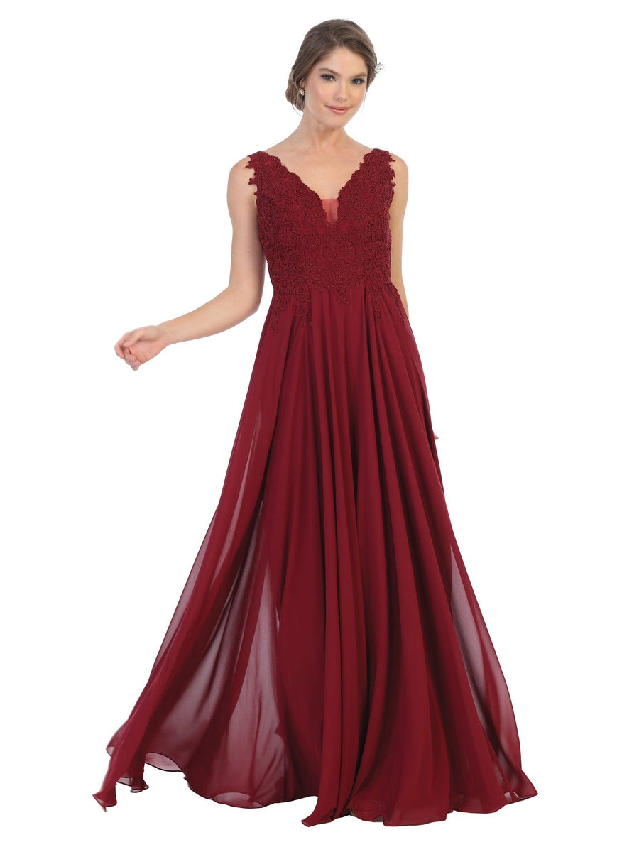 Long Sleeveless Formal Mother of the Bride Dress - The Dress Outlet