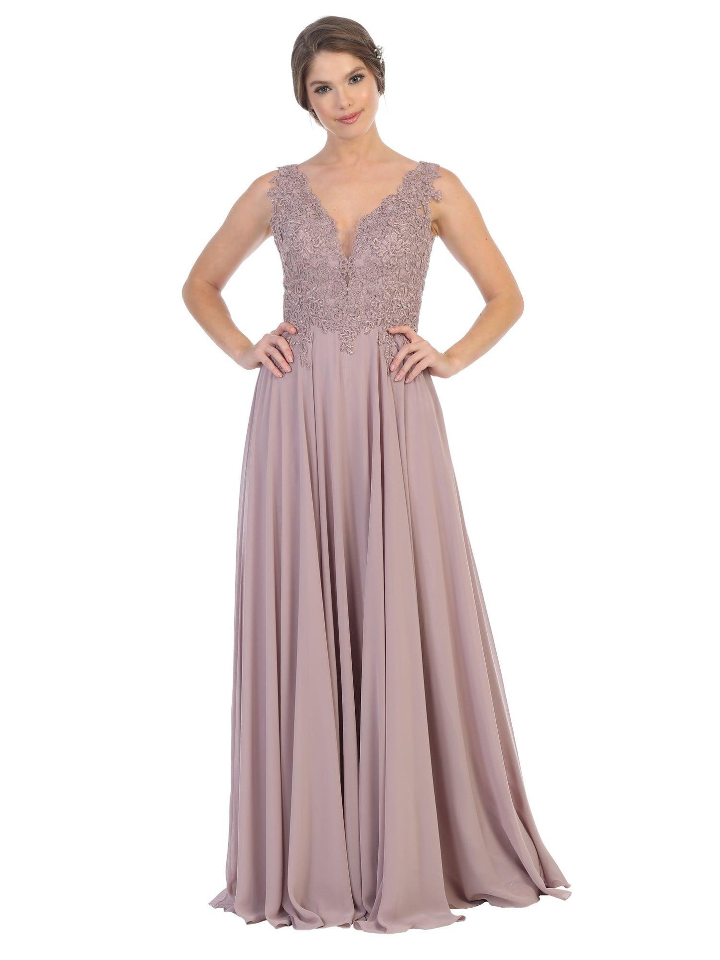 Long Sleeveless Formal Mother of the Bride Dress - The Dress Outlet