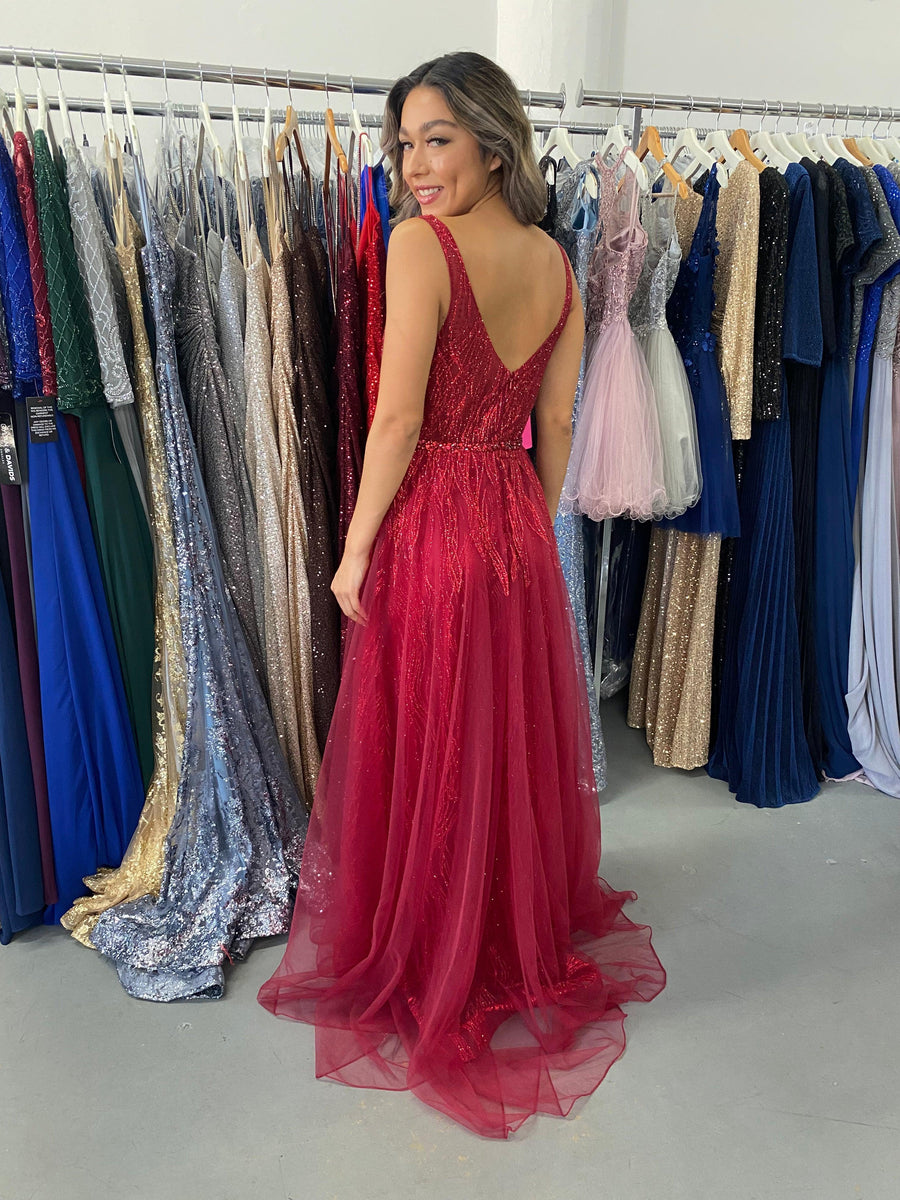 Long Sleeveless Prom Dress Sale - The Dress Outlet