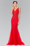 Long Sleeveless V-Neck Prom Dress - The Dress Outlet Elizabeth K