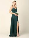Long Spaghetti Strap Chiffon Wrap Bridesmaids Gown - The Dress Outlet
