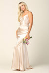 Long Spaghetti Strap Formal Dress Bridesmaids - The Dress Outlet