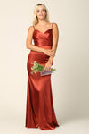 Long Spaghetti Strap Formal Dress Bridesmaids - The Dress Outlet