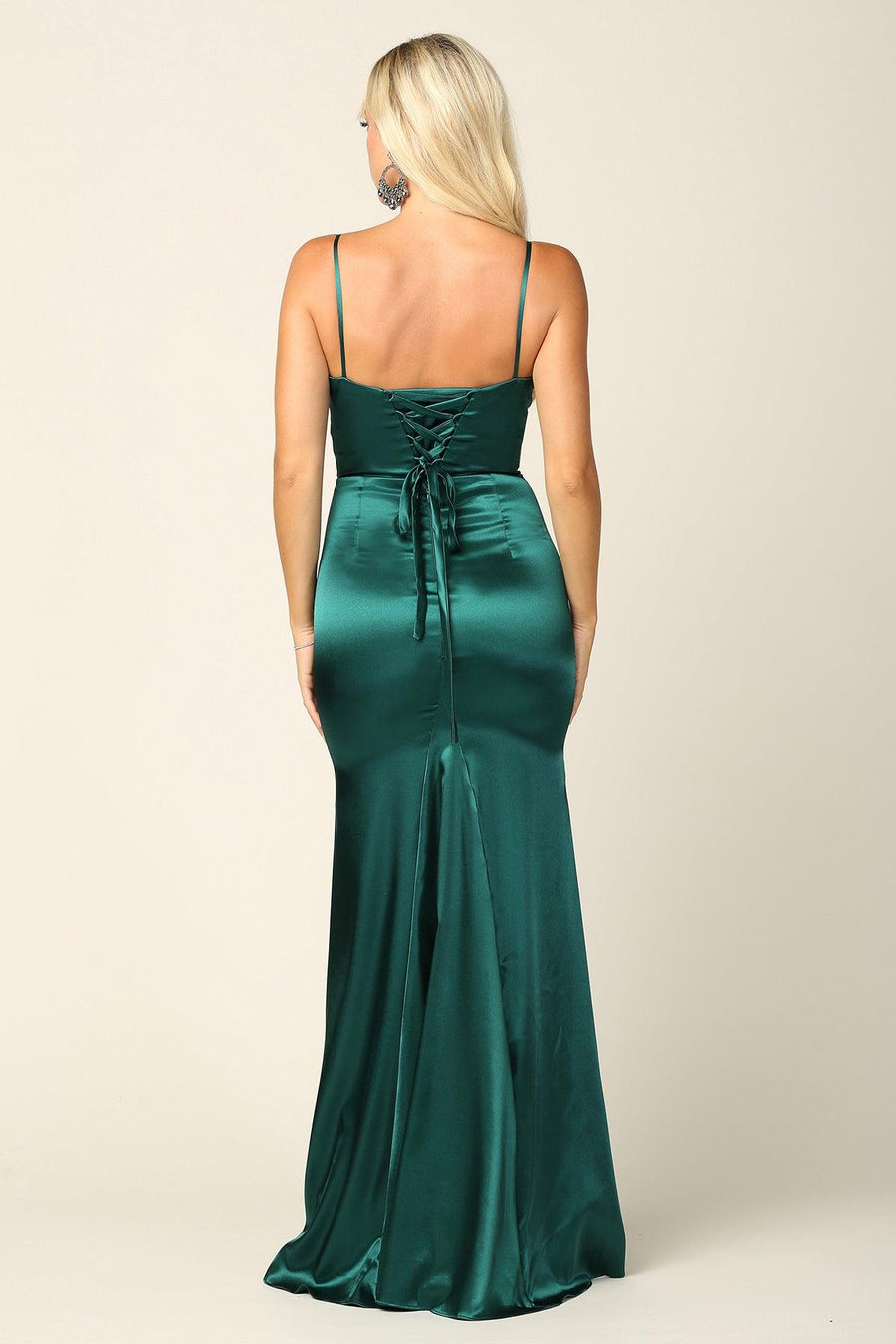 Long Spaghetti Strap Formal Dress Bridesmaids - The Dress Outlet