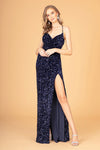 Long Spaghetti Strap Formal Prom Dress - The Dress Outlet