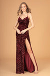 Long Spaghetti Strap Formal Prom Dress - The Dress Outlet