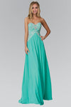Long Strapless Sweetheart Chiffon Prom Formal Dress - The Dress Outlet Elizabeth K