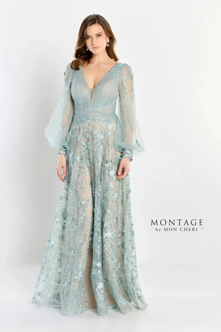 Formal Dresses A Line Gown Long Allover Lace Formal Dress Sage