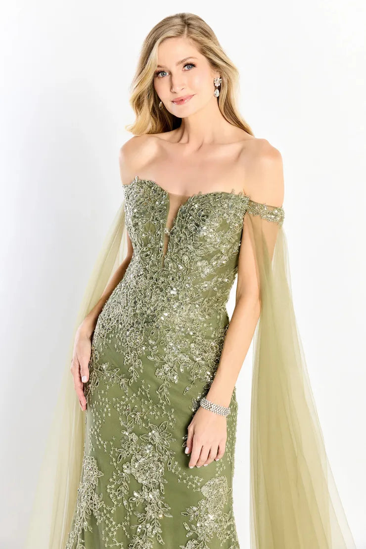 Formal Dresses Beaded A Line Gown Long Evening Formal Dress Loden Green