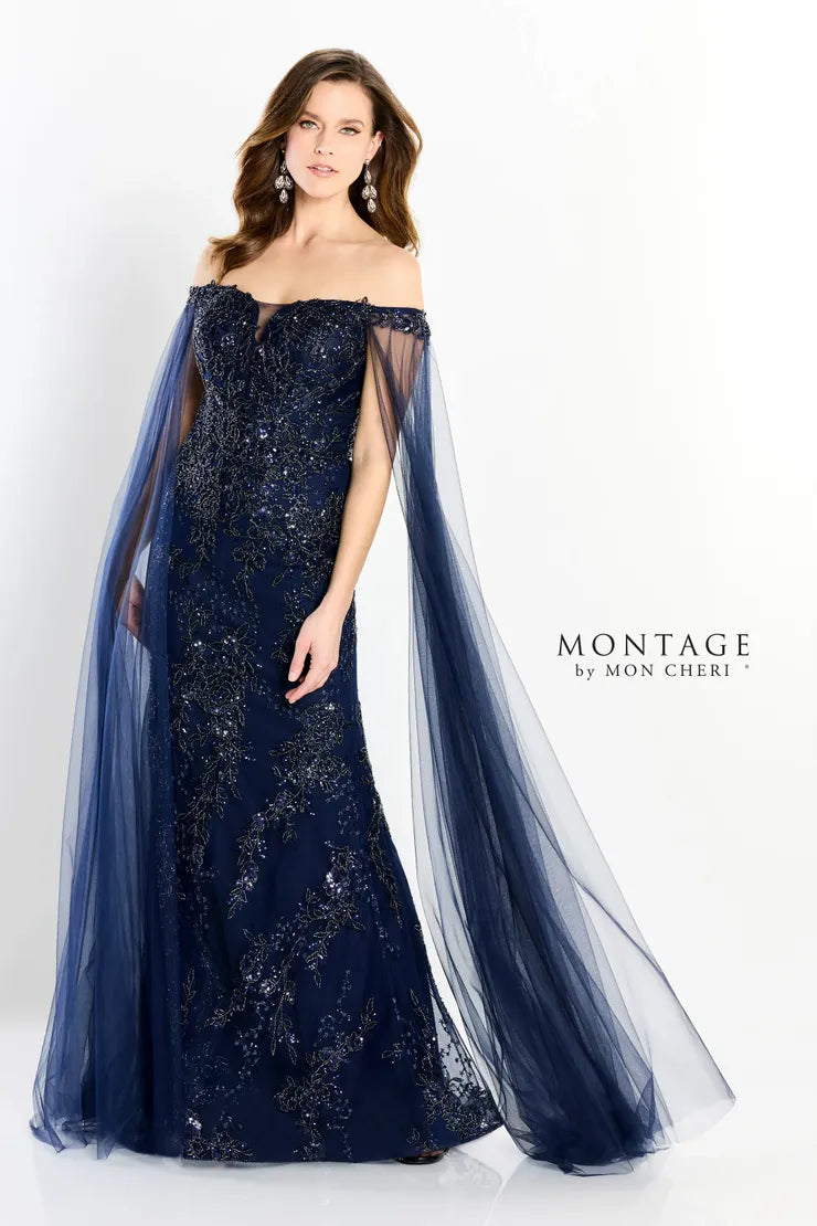 Formal Dresses Beaded A Line Gown Long Evening Formal Dress Navy Blue