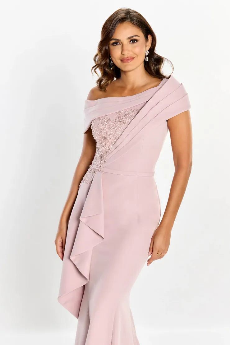 Formal Dresses Long A Line Ruffle Chic Formal Dress Rose